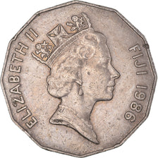 Coin, Fiji, 50 Cents, 1986