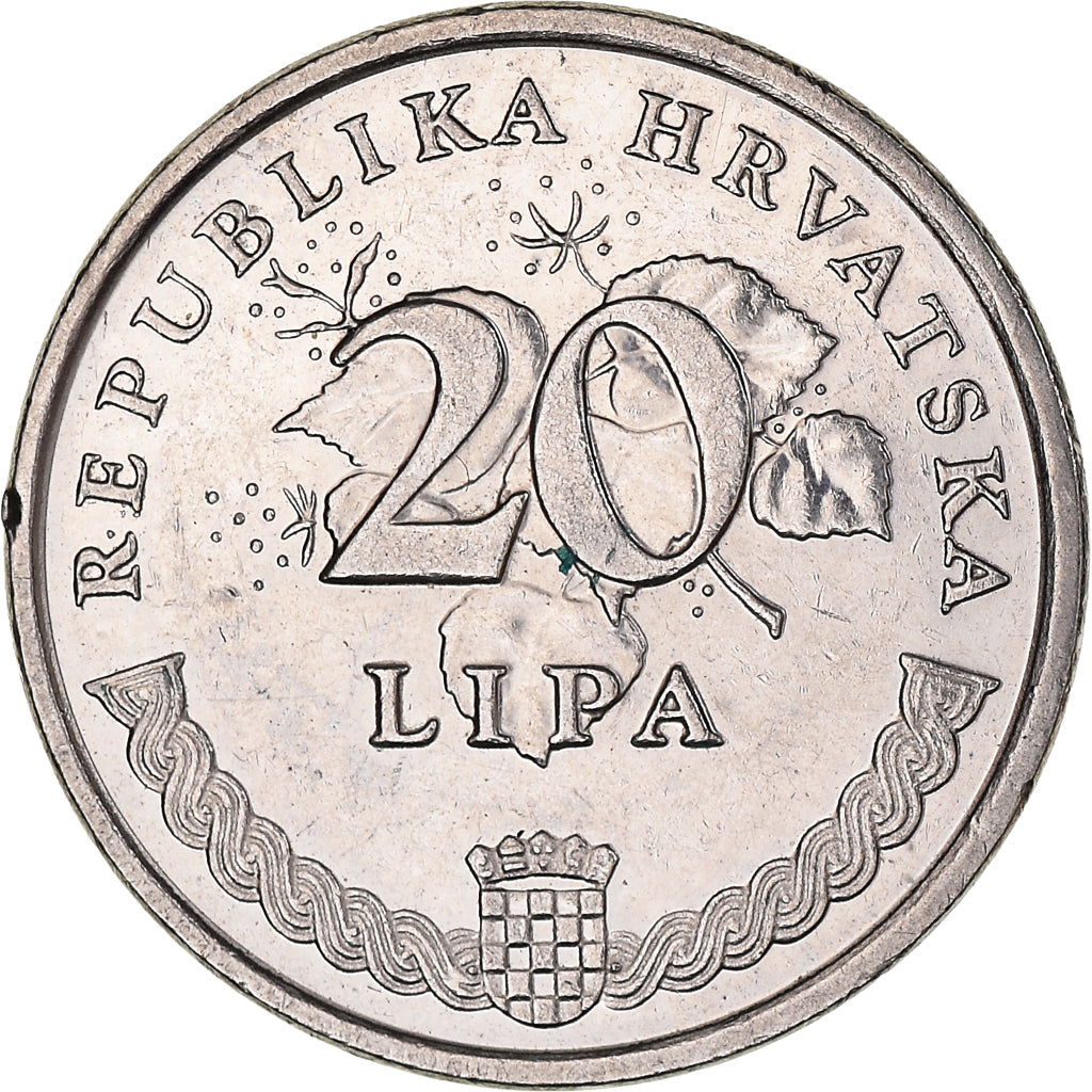 Moeda, Croácia, 20 Lipa, 1999