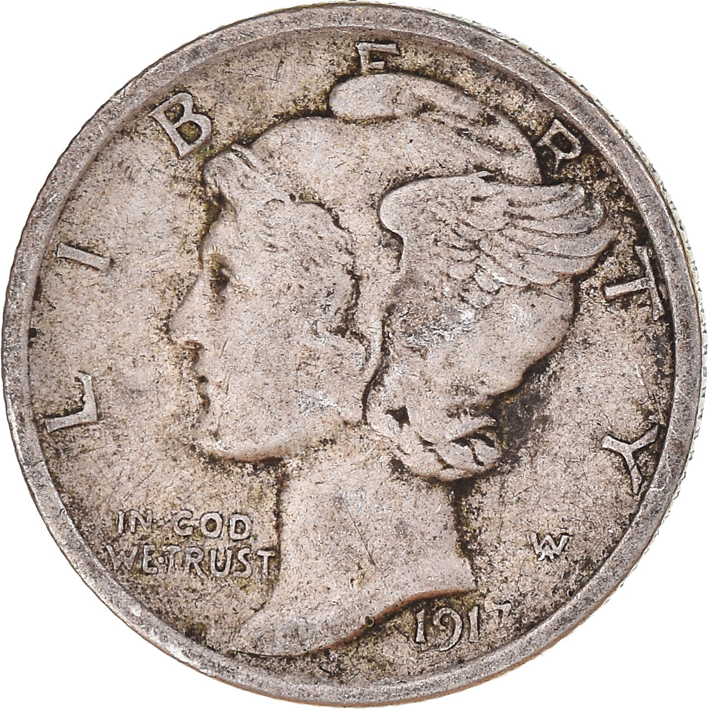 Coin, United States, Dime, 1917