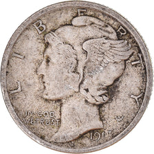 Coin, United States, Dime, 1917