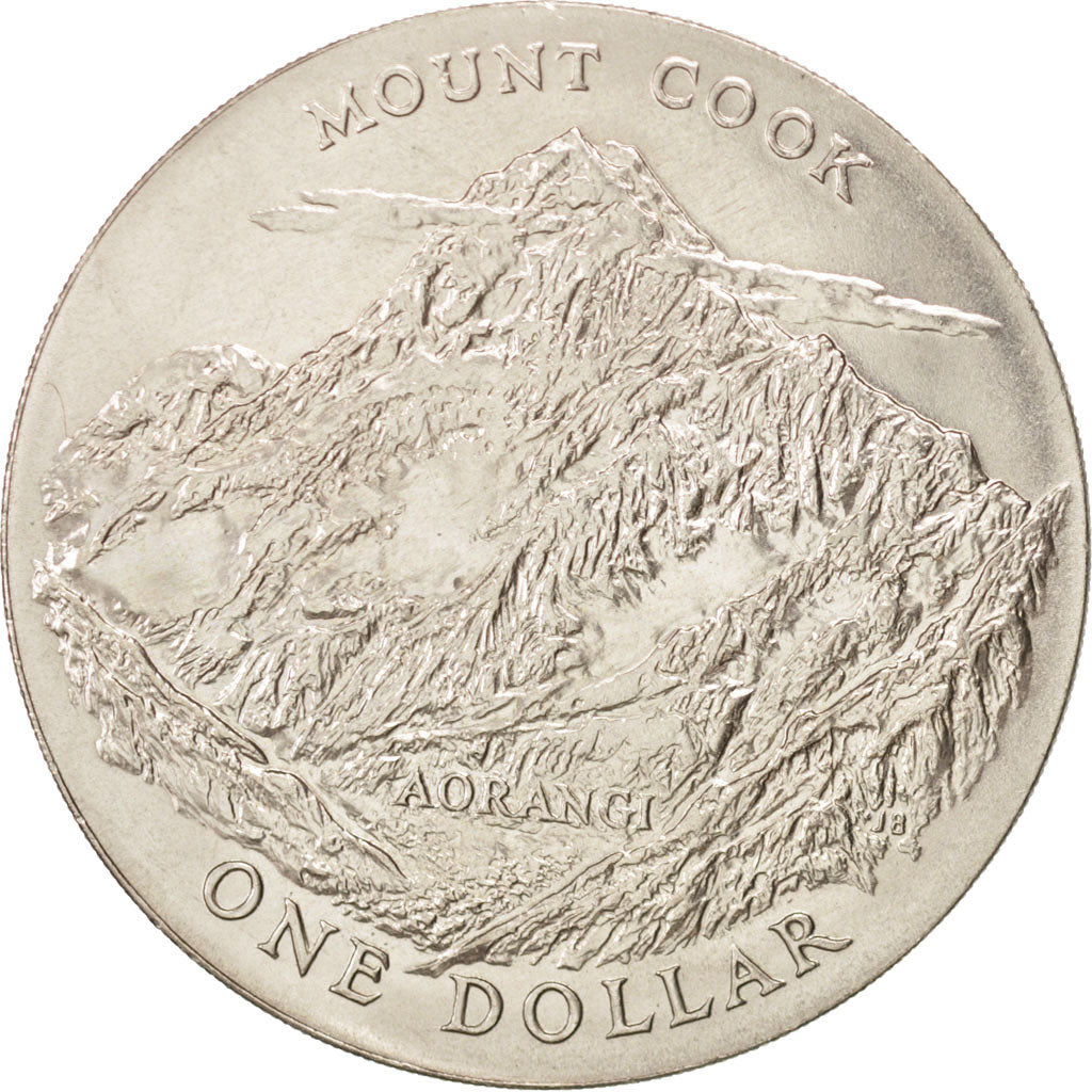 NEW ZEALAND, Dollar, 1970, KM #42, AU(55-58), Copper-Nickel, 38.8, 27.24