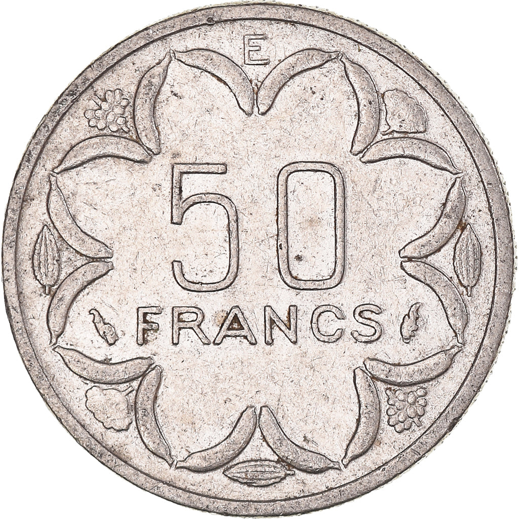 Monnaie, États de l'Afrique centrale, 50 Francs, 1977