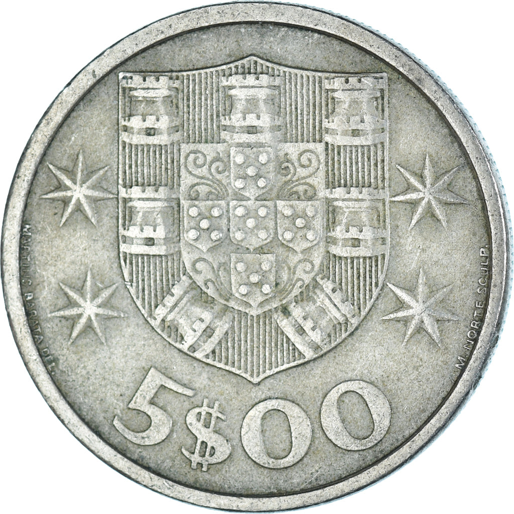 Moneda, Portugal, 5 Escudos, 1970