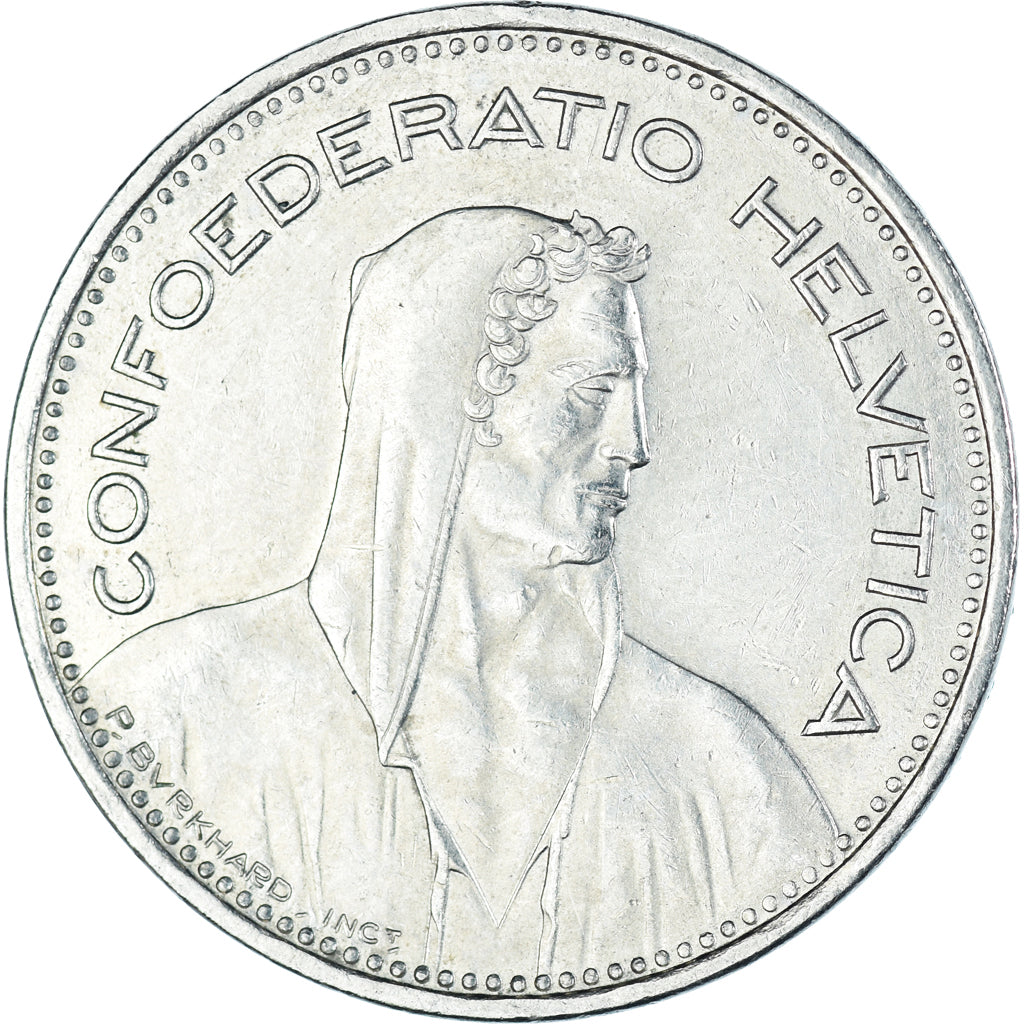 Moneda, Suiza, 5 Francs, 1987