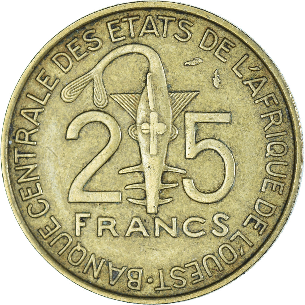 Coin, West African States, 25 Francs, 1989