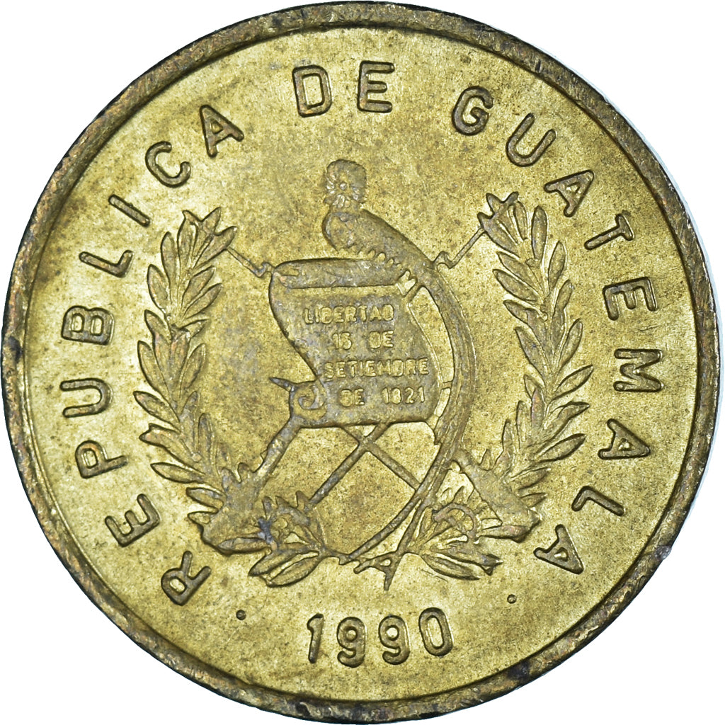 Moneda, Guatemala, Centavo, Un, 1990
