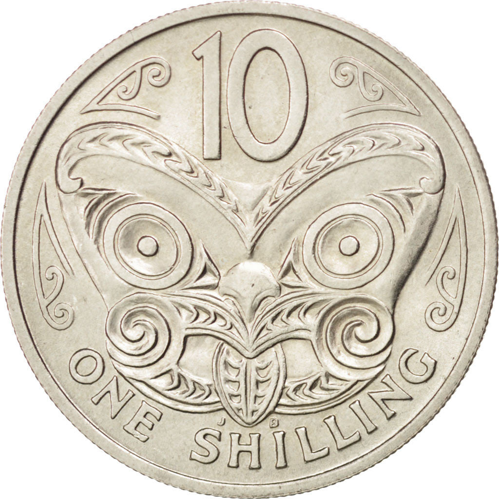 NEW ZEALAND, 10 Cents, 1967, KM #35, AU(55-58), Copper-Nickel, 23.62, 5.83