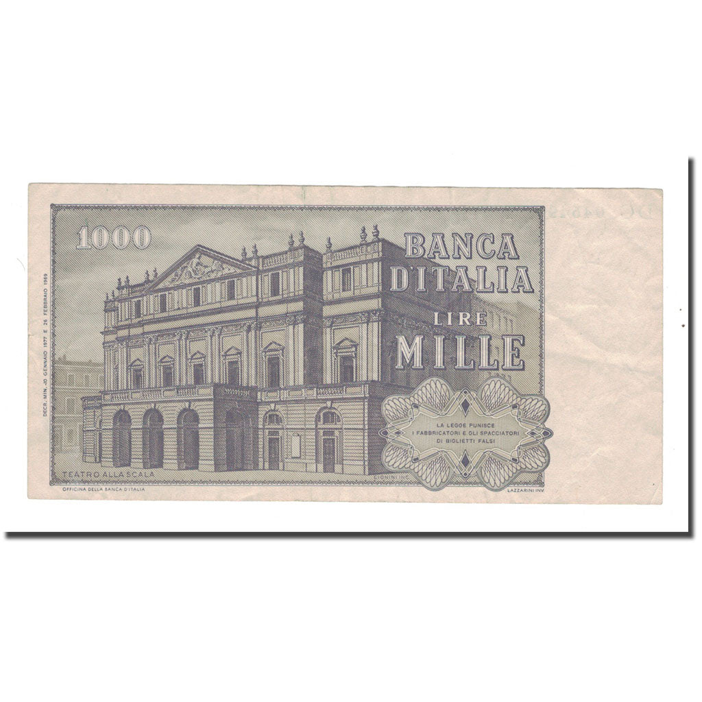 Banknote, Italy, 1000 Lire, 1977, 1977-01-10, KM:101e, AU(50-53)