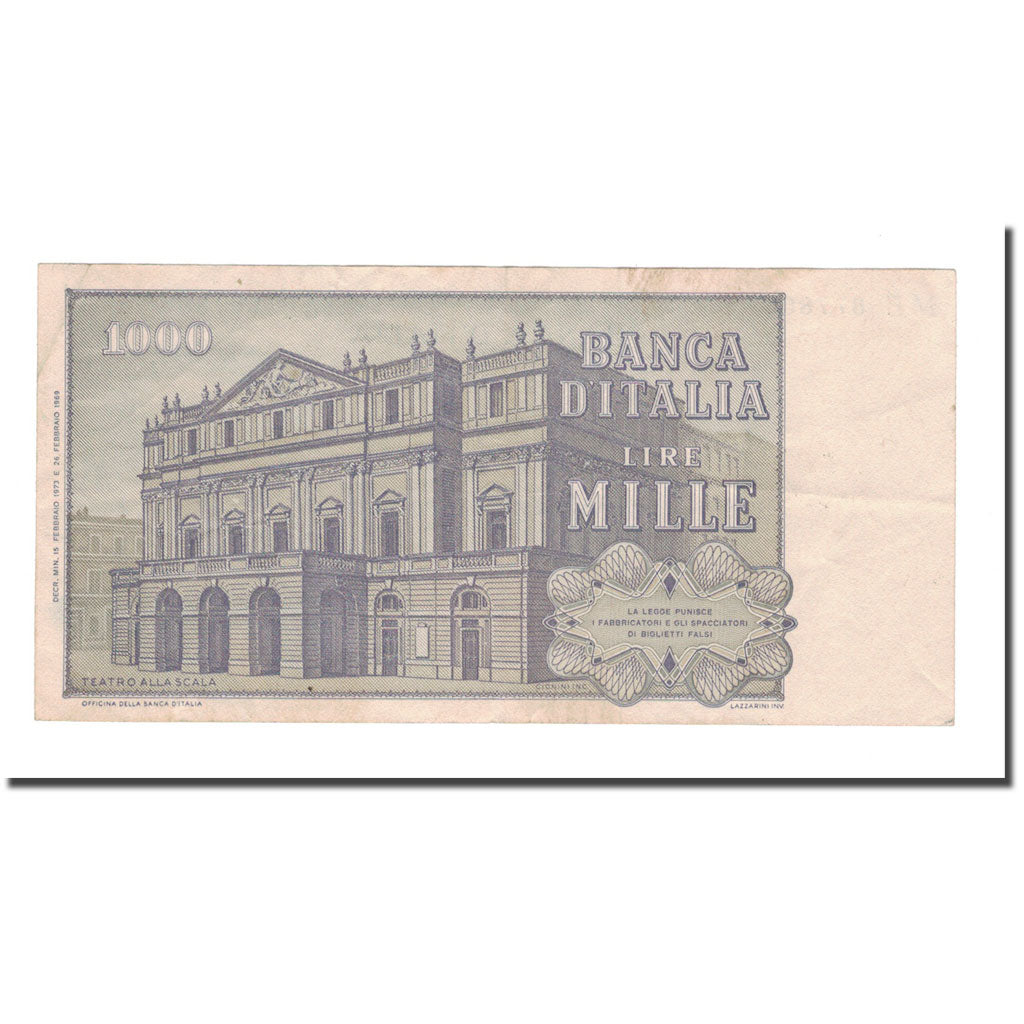 Banknote, Italy, 1000 Lire, 1973, 1973-02-15, KM:101c, AU(50-53)