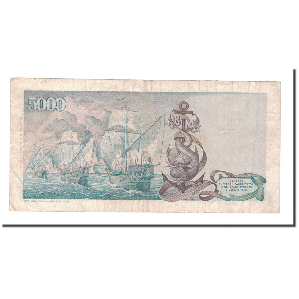 Banknote, Italy, 5000 Lire, 1973, 1973-04-11, KM:102b, VF(30-35)