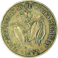 Coin, Madagascar, 10 Francs, 2 Ariary, 1988