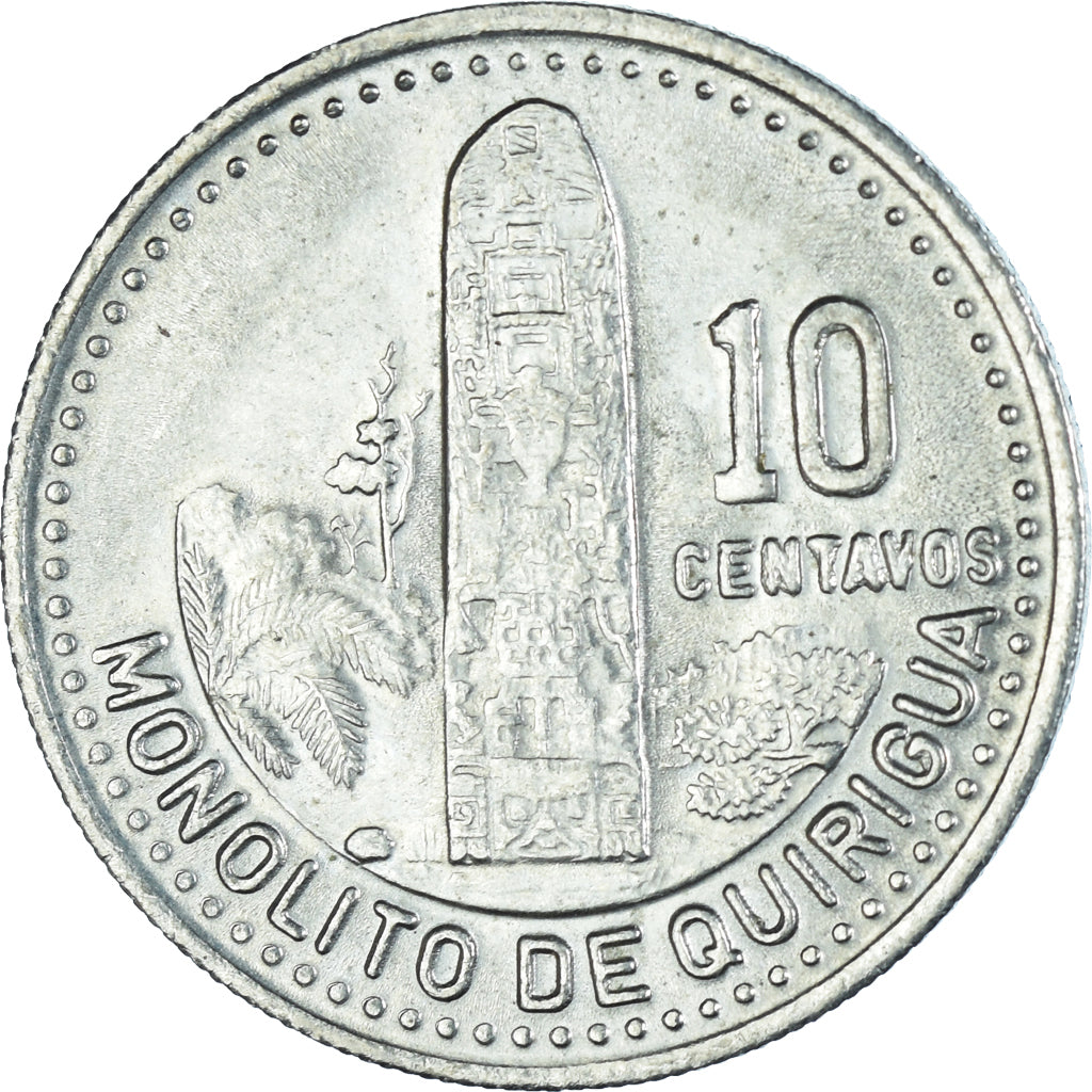 Moneda, Guatemala, 10 Centavos, 1990