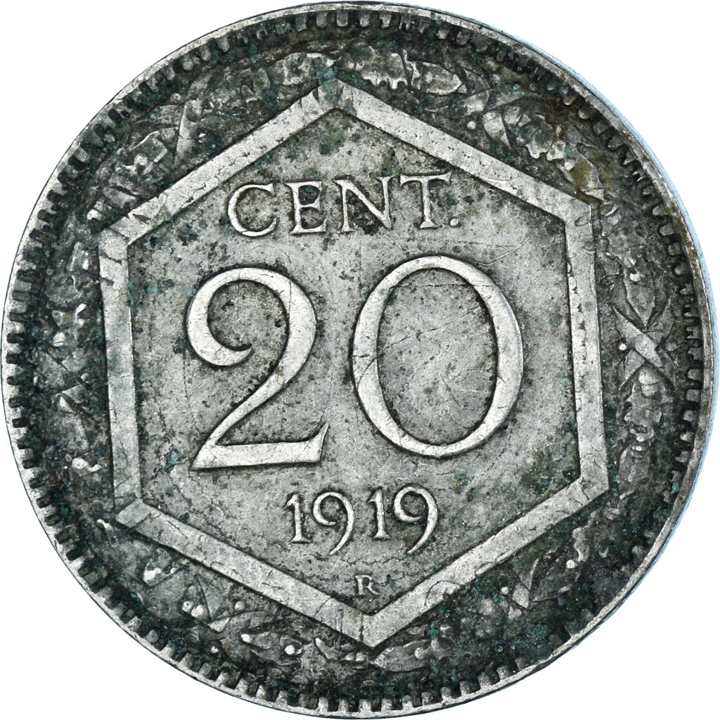 Itália, 20 Centesimi, 1919, Níquel, VF(30-35)