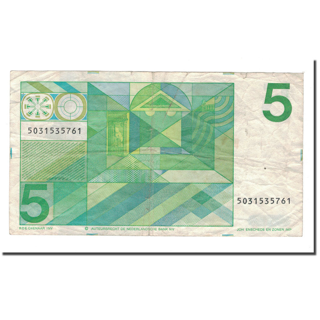 Banknote, Netherlands, 5 Gulden, 1973, 1973-03-28, KM:95a, VF(20-25)