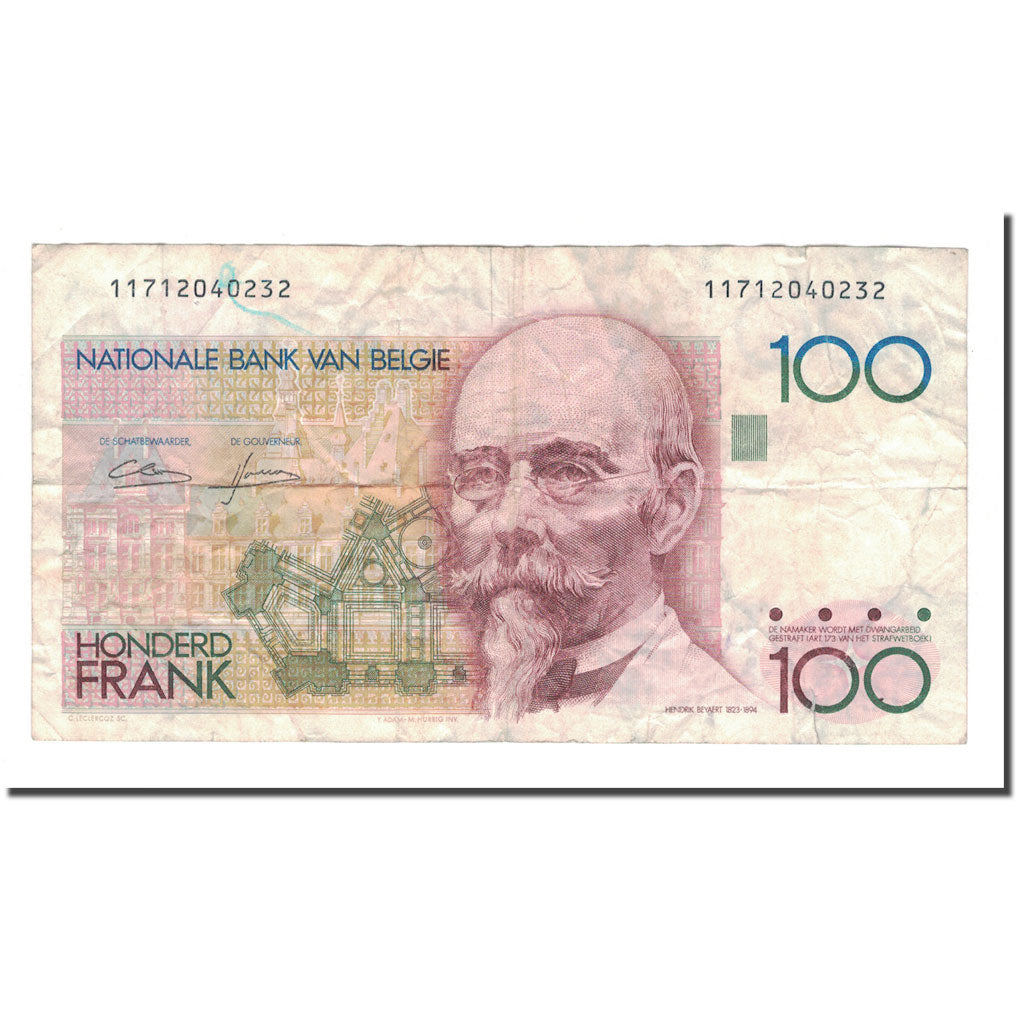 Banconote, Belgio, 100 Francs, KM:142a, MB