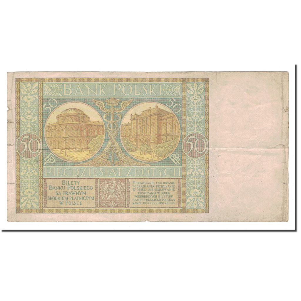 Billet, Pologne, 50 Zlotych, 1929, 1929-09-01, KM:71, B