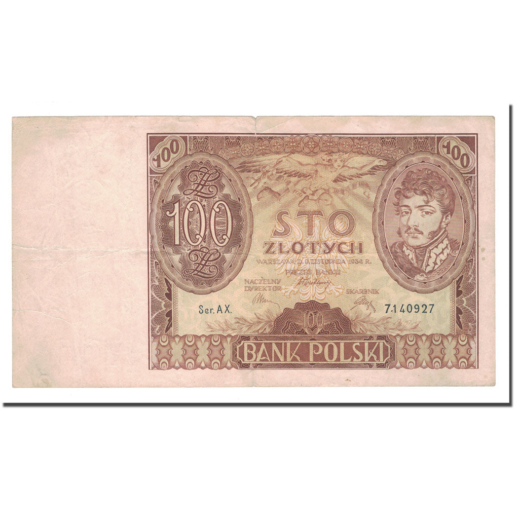 Banknote, Poland, 100 Zlotych, 1934, 1934-11-09, KM:75a, EF(40-45)