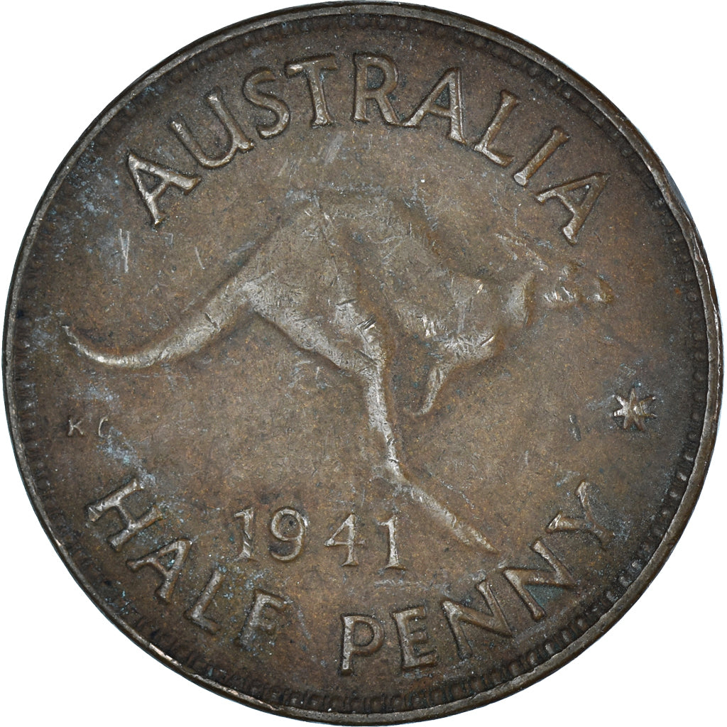 Munten, Australië, 1/2 Penny, 1941