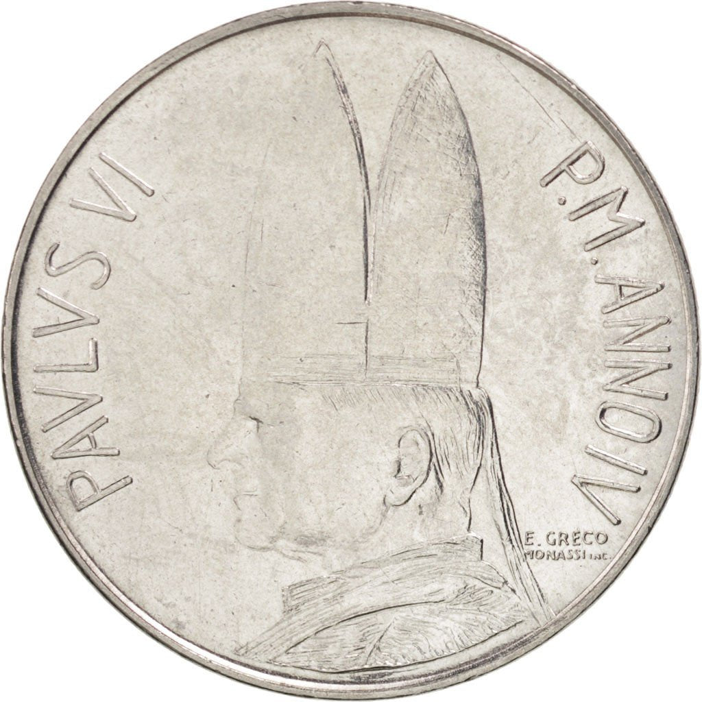 VATICAN CITY, 100 Lire, 1966, Roma, KM #90, EF(40-45), Stainless Steel, 27.75,..