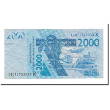 Banconote, Stati dell'Africa occidentale, 2000 Francs, 2003, KM:116Aa, MB