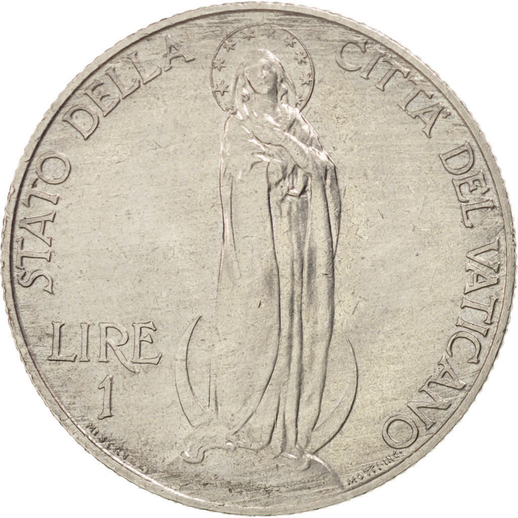 VATICAN CITY, Lira, 1934, KM #5, MS(63), Nickel, 8.02
