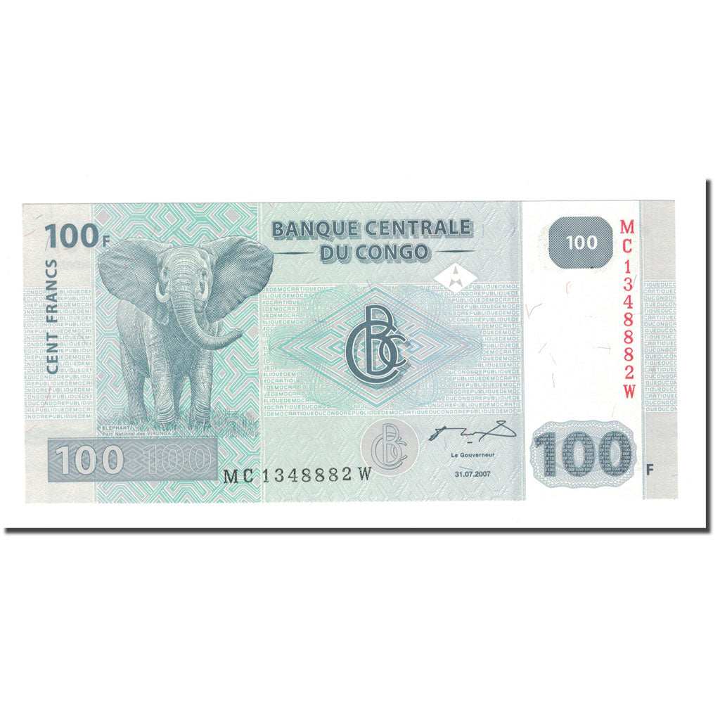 Banknote, Congo Democratic Republic, 100 Francs, 2007, 2007-07-31, KM:98a