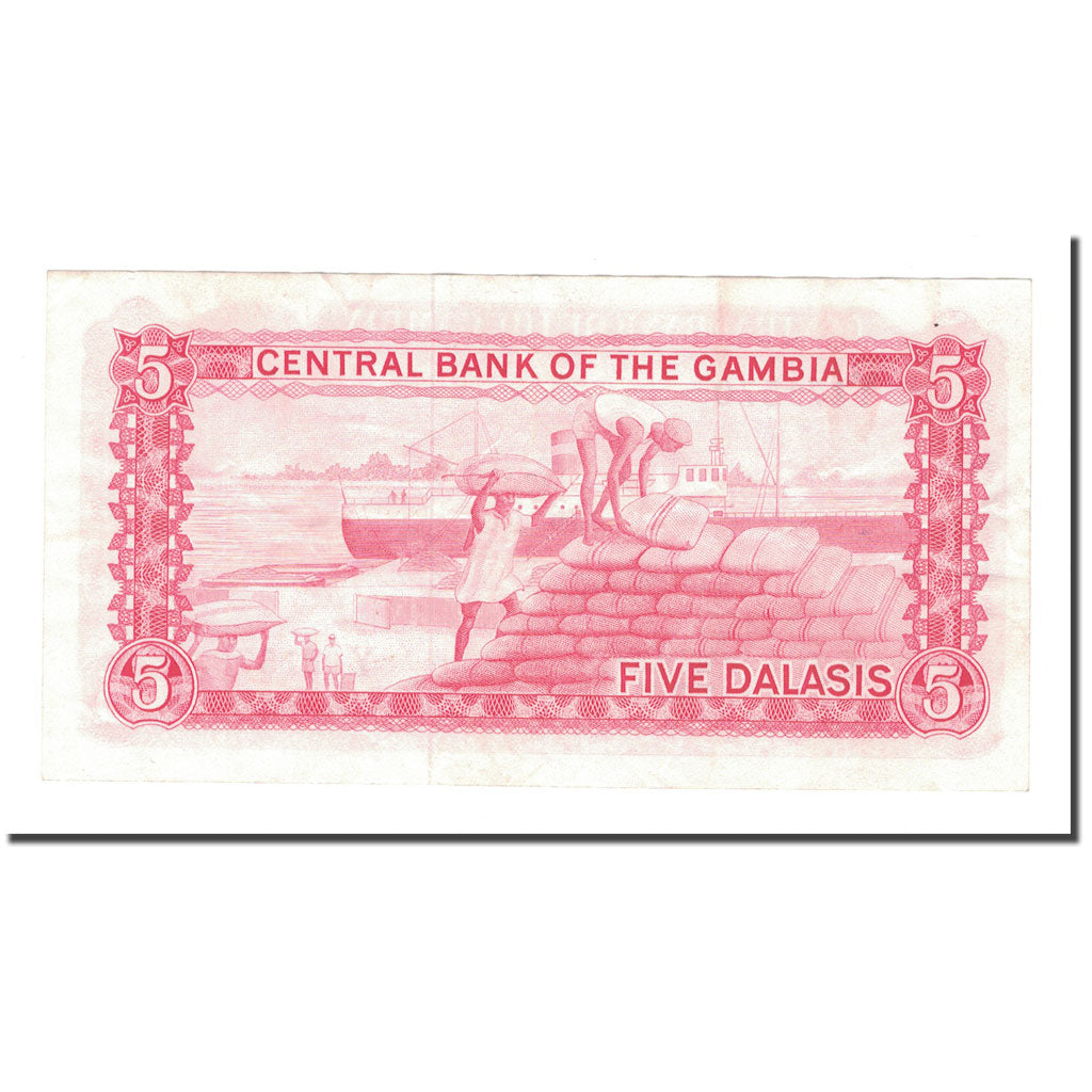 Banknote, The Gambia, 5 Dalasis, KM:9a, EF(40-45)