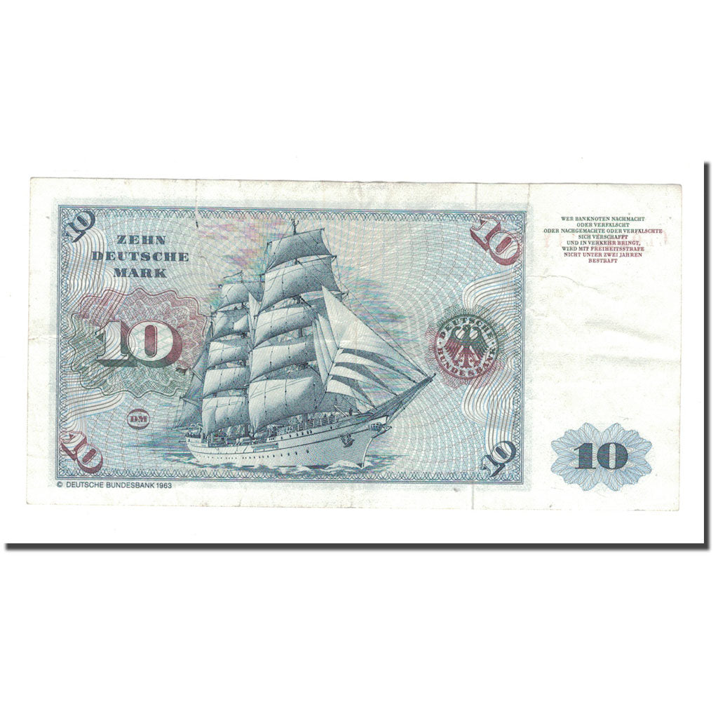 Biljet, Federale Duitse Republiek, 10 Deutsche Mark, 1980, 1980-01-02, KM:31d