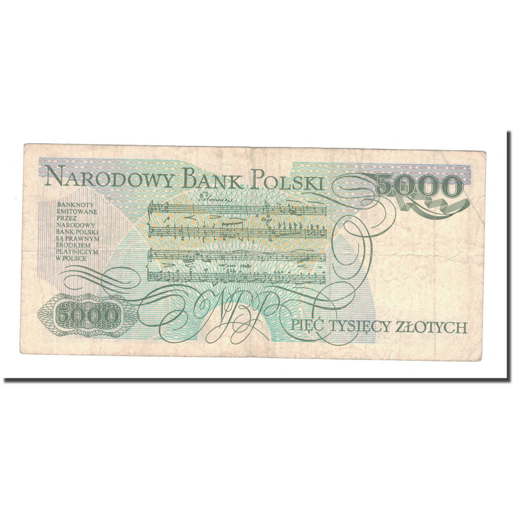 Banknote, Poland, 5000 Zlotych, 1988, 1988-12-01, KM:150c, VF(30-35)