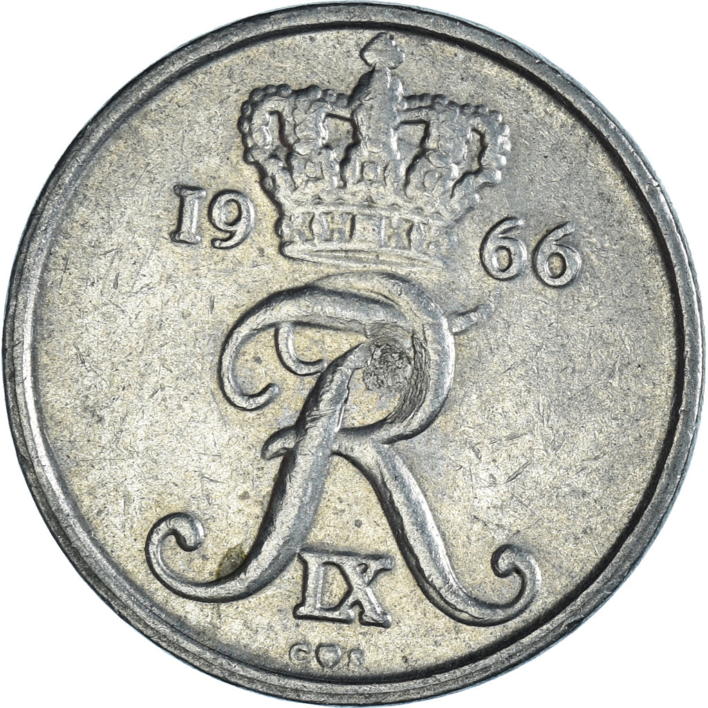 Moneda, Dinamarca, 10 Öre, 1966