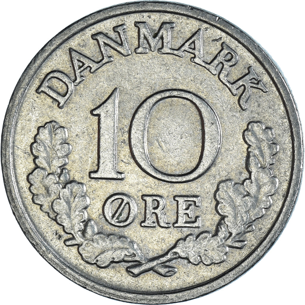 Moneda, Dinamarca, 10 Öre, 1966