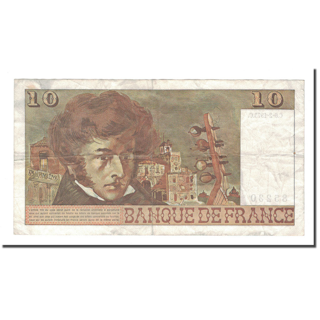 França, 10 Francs, 1975, 1975-02-06, EF(40-45), Fayette:63.8, KM:150b