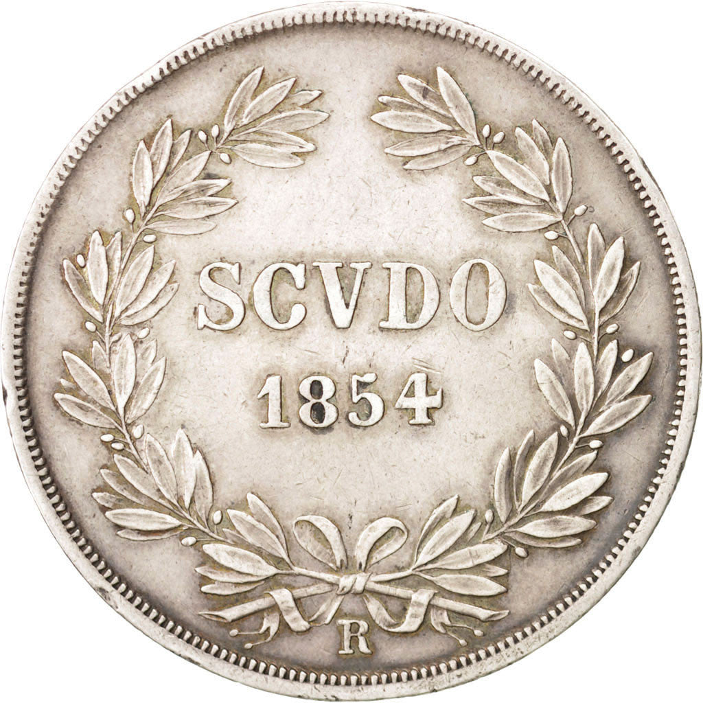 Vatican, Pie IX, Scudo 1854 Rome année IX du pontificat, KM 1336.2