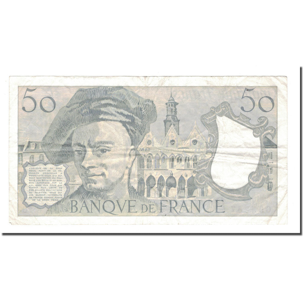 France, 50 Francs, 1992, EF(40-45), Fayette:67.18, KM:152f