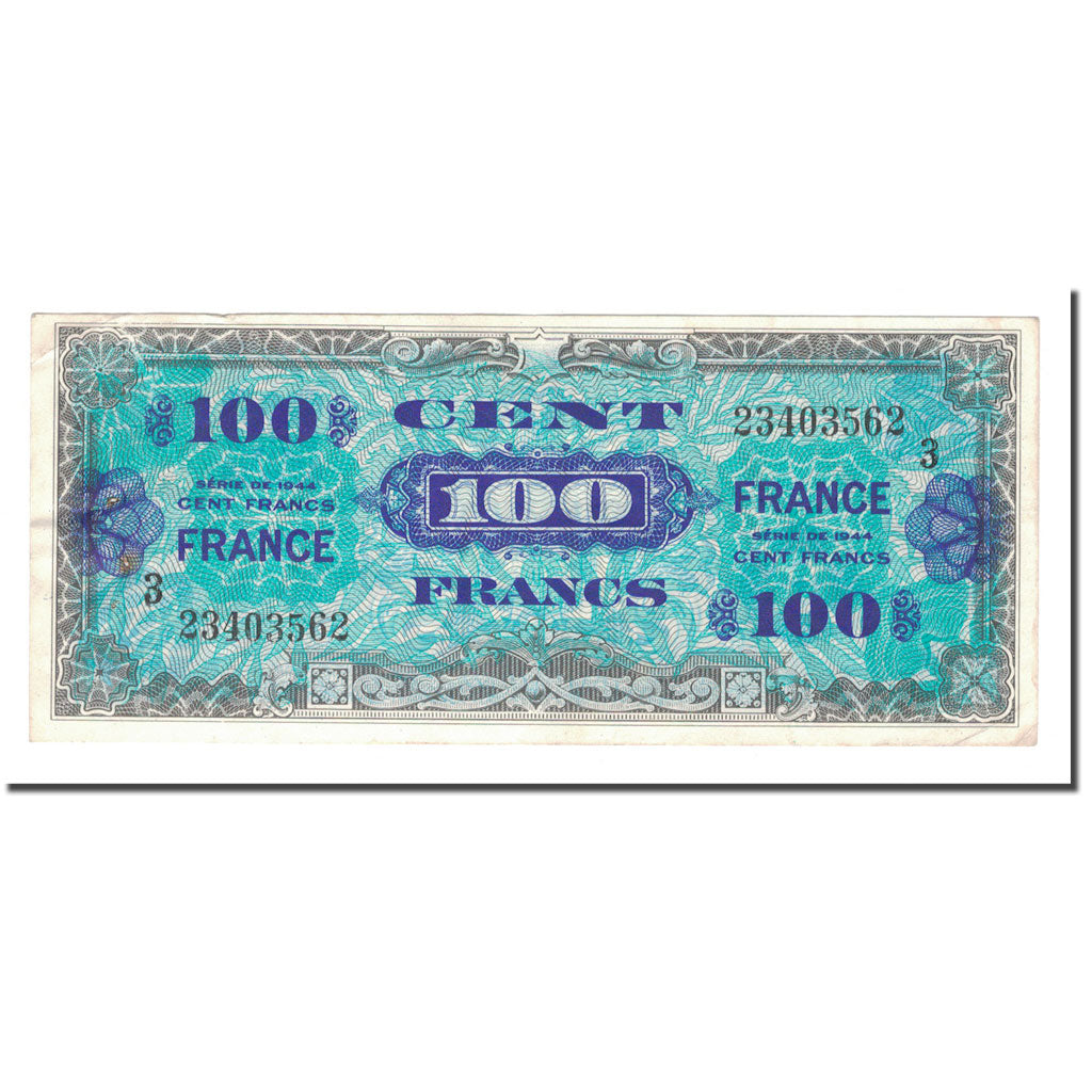 Francia, 100 Francs, 1944, BB, Fayette:VF25.3, KM:123c