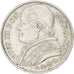 ITALIAN STATES, 2 Lire, 1867, Roma, KM #1379.2, AU(50-53), Silver, 9.97