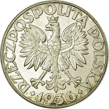 Munten, Polen, 5 Zlotych, 1936, Warsaw, PR, Zilver, KM:31