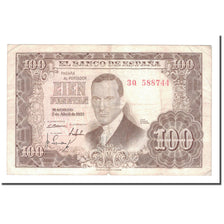 Banknote, Spain, 100 Pesetas, 1953, 1953-04-07, KM:145a, VF(20-25)