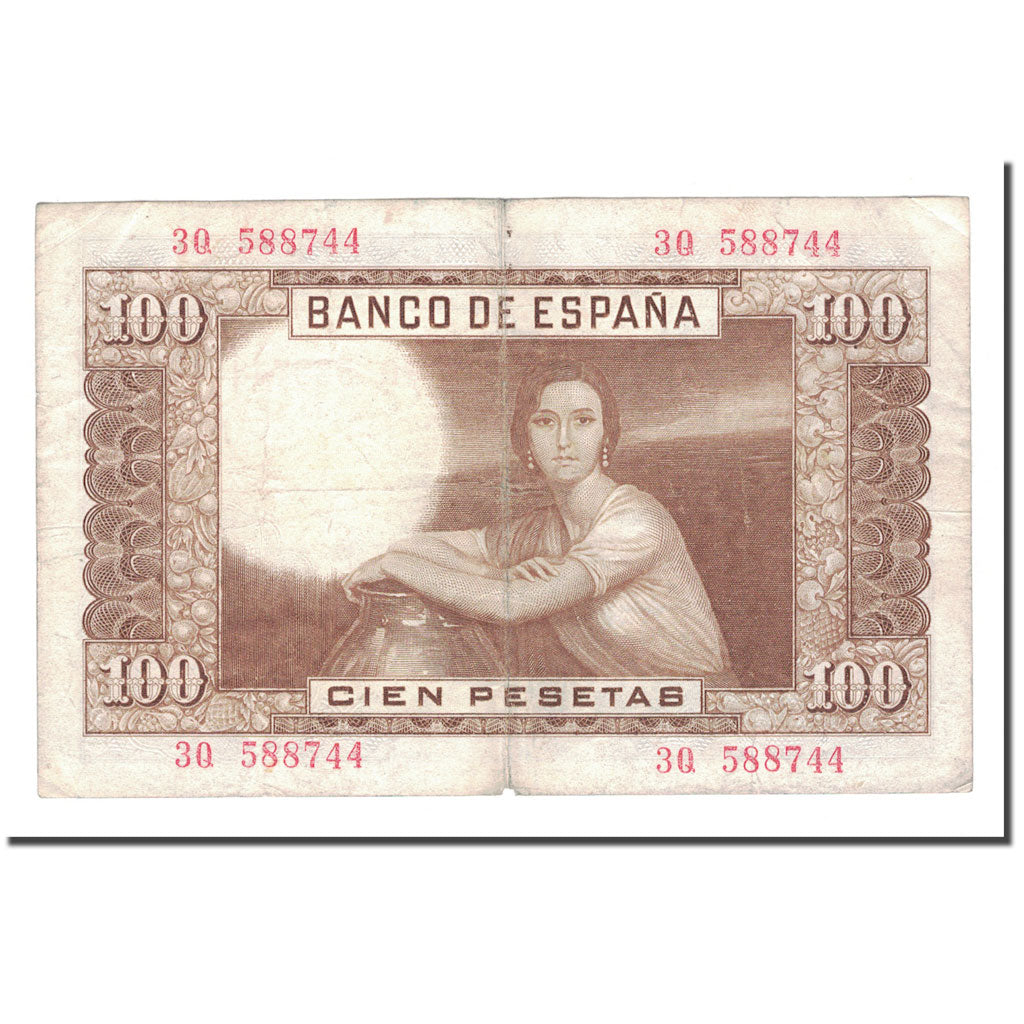 Banknote, Spain, 100 Pesetas, 1953, 1953-04-07, KM:145a, VF(20-25)