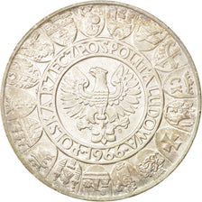POLAND, 100 Zlotych, 1966, Warsaw, KM #57, AU(55-58), Silver, 35, 20.07