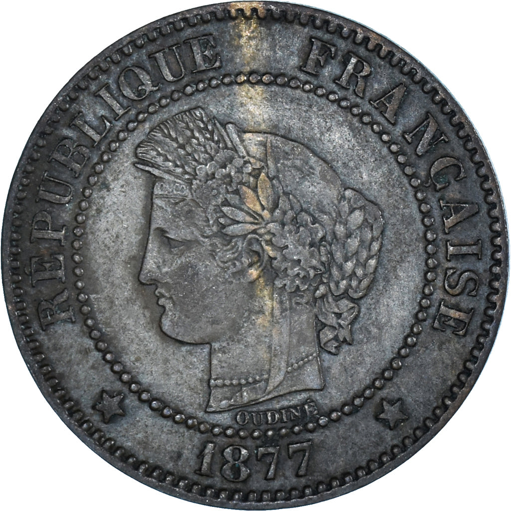 Coin, France, 2 Centimes, 1877