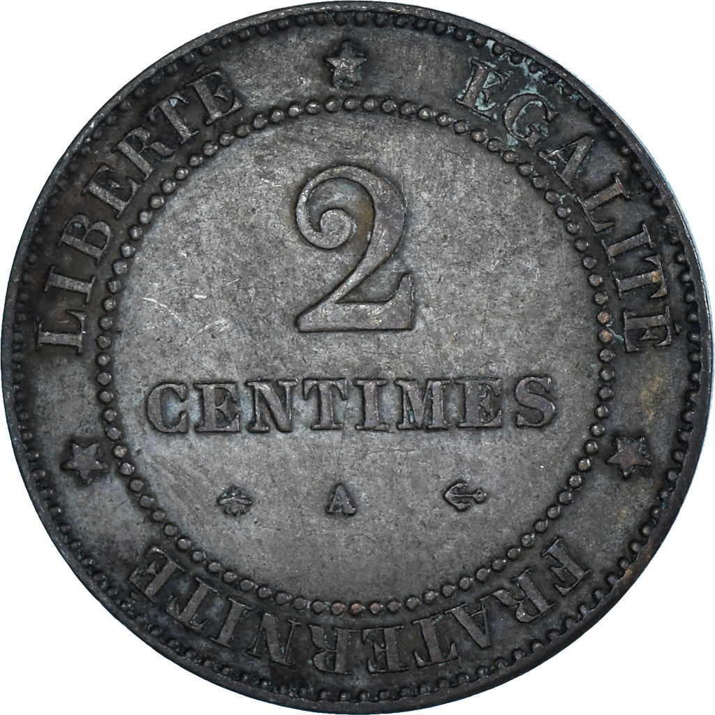 Coin, France, 2 Centimes, 1877