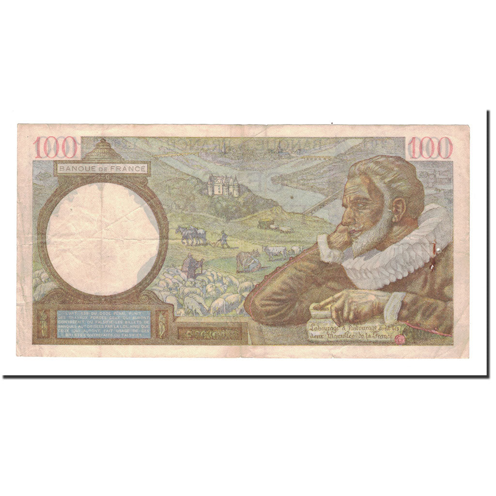 Francia, 100 Francs, Sully, 1941, 1941-12-04, MB+, Fayette:26.62, KM:94