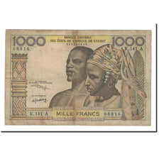 Banknote, West African States, 1000 Francs, KM:103Ak, VF(30-35)