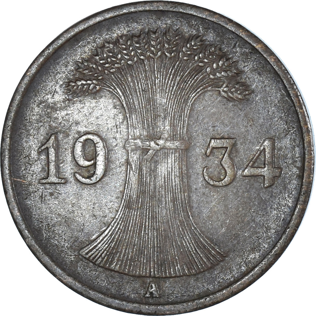 Moneta, Germania, Reichspfennig, 1934