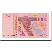 Banknote, West African States, 1000 Francs, 2003, KM:715Ka, AU(50-53)