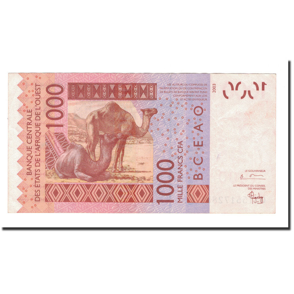 Banknote, West African States, 1000 Francs, 2003, KM:715Ka, AU(50-53)