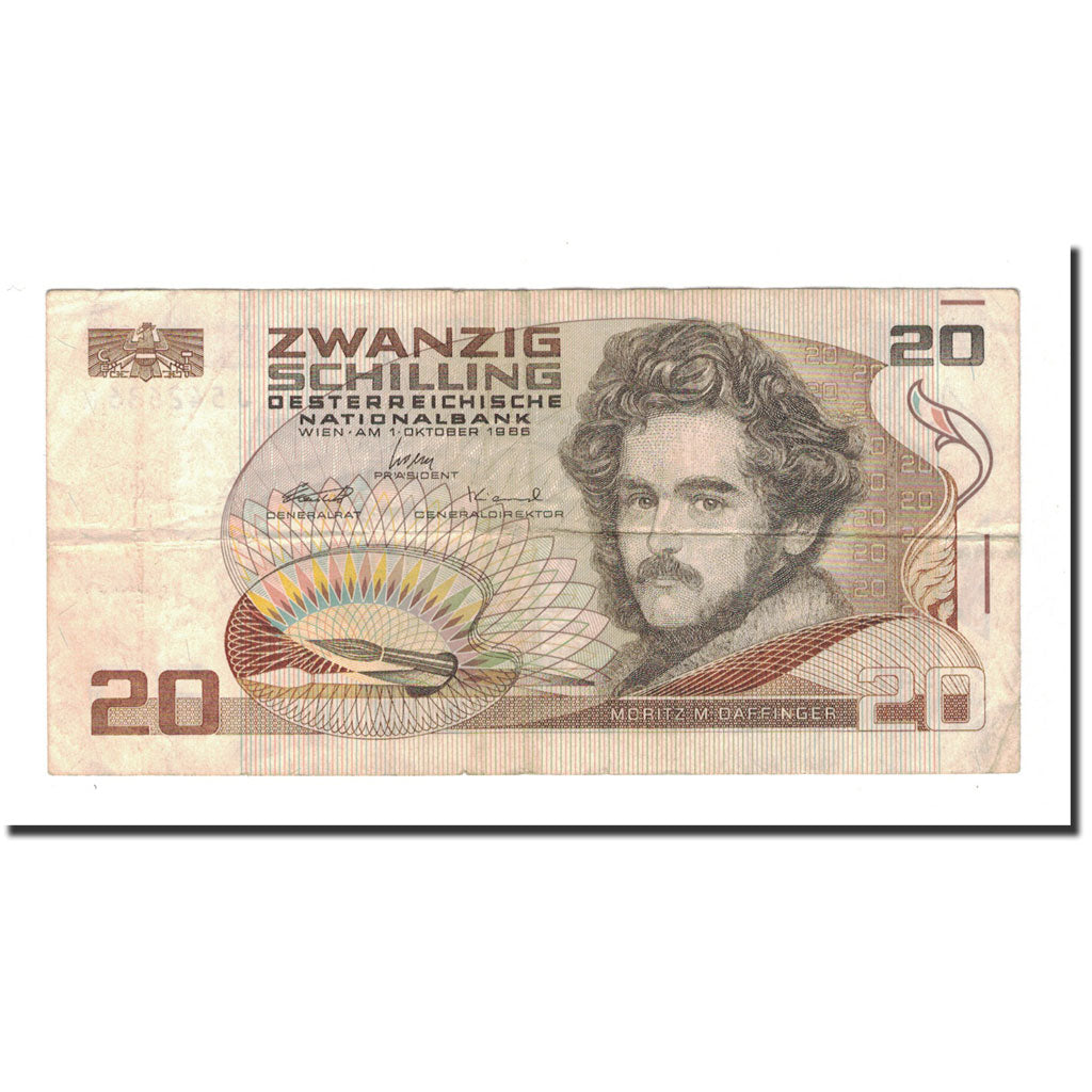 Banknote, Austria, 20 Schilling, 1986, 1986-10-01, KM:148, VF(30-35)