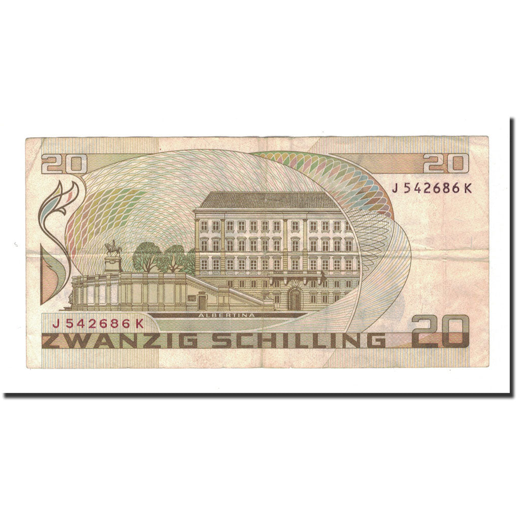 Banknote, Austria, 20 Schilling, 1986, 1986-10-01, KM:148, VF(30-35)