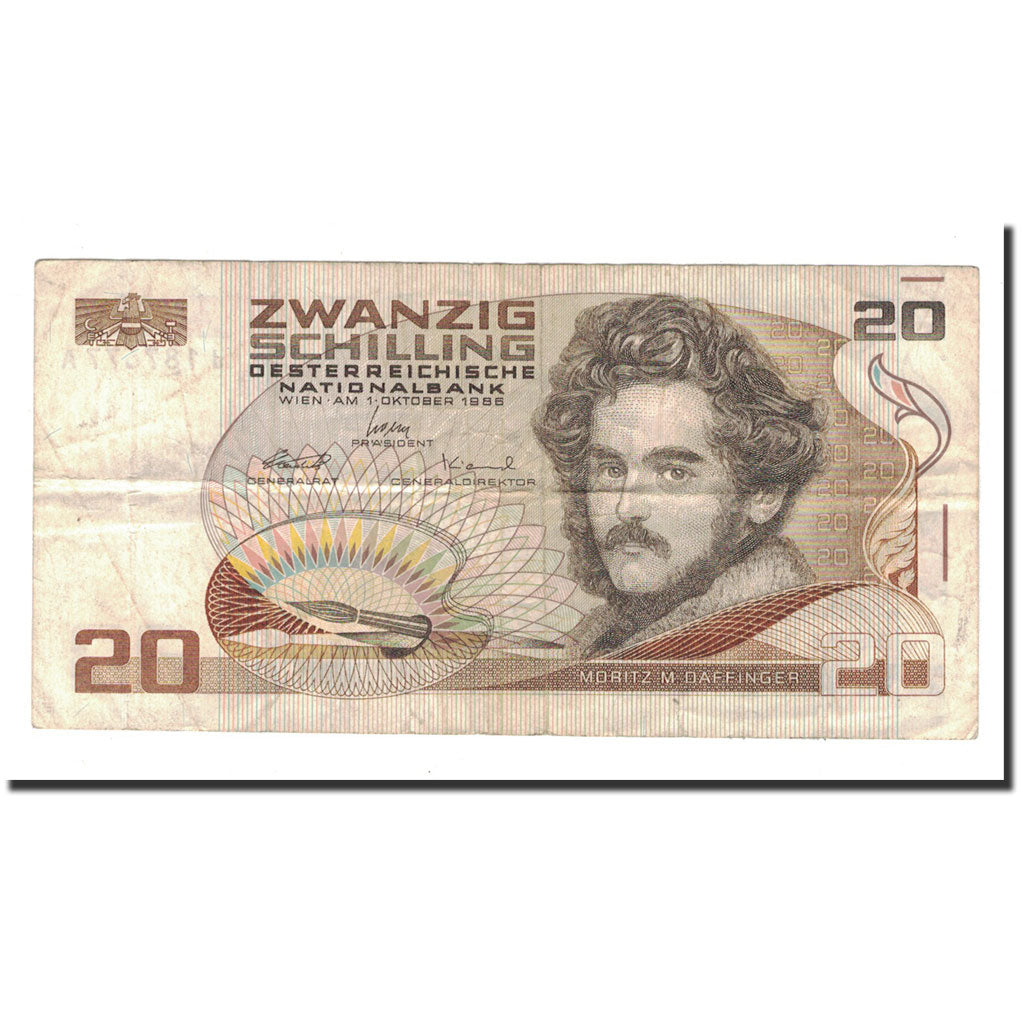 Banknote, Austria, 20 Schilling, 1986, 1986-10-01, KM:148, VF(30-35)